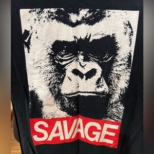 “SAVAGE Black and White Graphic Tee